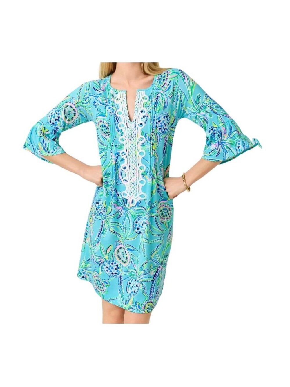 Lilly Pulitzer Krysta 3/4 Sleeve Tunic Dress, Large NWT